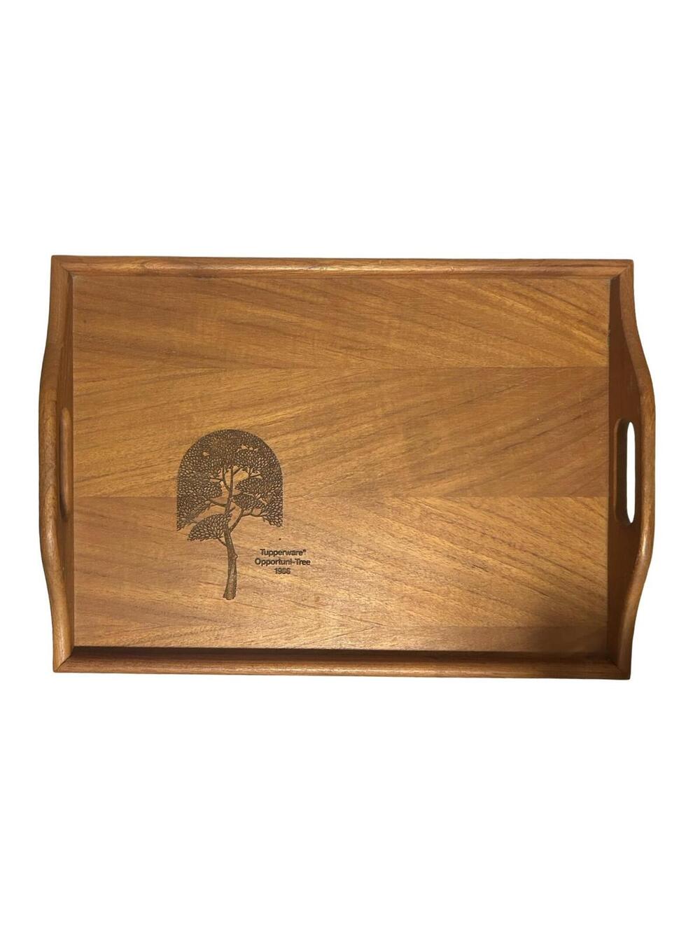 Vintage‎ Tupperware Opportuni-Tree 1985 Teak Wood Serving Tray